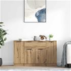 vidaXL Sivupöytä 3 kpl Artisan tammi 120 x 30 x 70 cm Tekninen puu
