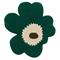 Marimekko Unikko kylpymatto 73x74 cm Emerald-off white-mole – kuva 3