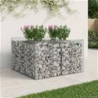 vidaXL Gabion Kohotettu Peti 100 x 100 x 60 cm Galvanoitu teräs Hopea
