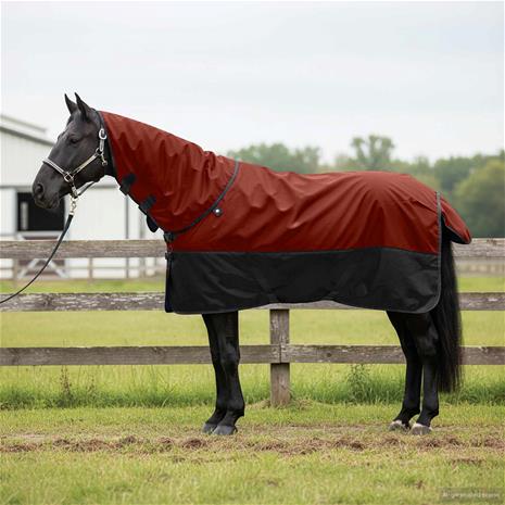vidaXL Hevospeitto Bordeaux ja musta 85 cm Polyesteri – kuva 1/1