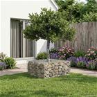 vidaXL Gabion Kohotettu Peti 100 x 100 x 40 cm Galvanoitu teräs Hopea