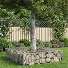 vidaXL Gabion Kohotettu Peti 80 x 80 x 12 cm Galvanoitu teräs Hopea