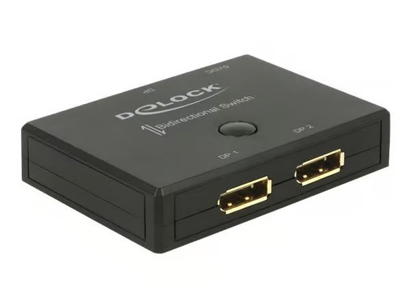 Delock DisplayPort 2 - 1 Switch bidirectional 4K 60 Hz