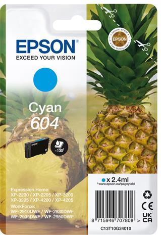 Epson Singlepack Cyan 604 Ink