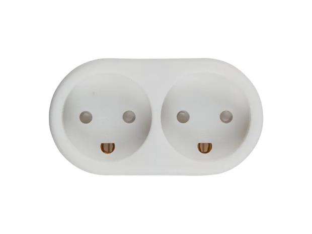 Gripo Socket with 2 outlets with earth