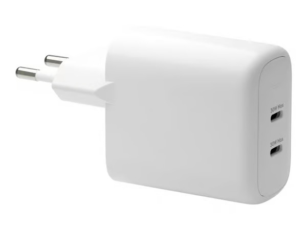 Seinälaturi USB-C 2 x 30W