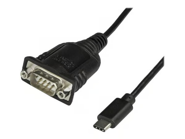 StarTech.com USB C to Serial Adapter Cable 16" (40cm) - USB Type C to RS232 (DB9) Converter Cable - USB-C Serial Cable for PLCs, Scanners, Printers - Male/Male - Windows/Mac/Linux