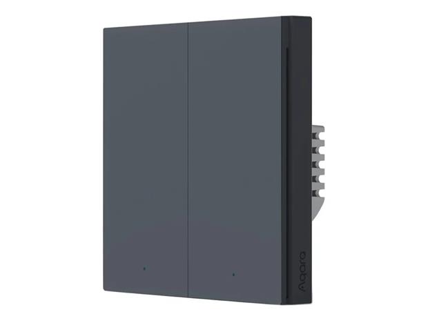 Aqara Smart Wall Switch H1 - Grey No neutral, Double rocker, Zigbee