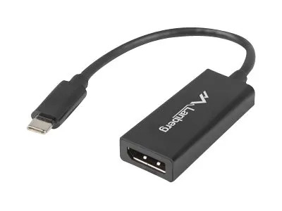USB Type C - LANBERG - AD-UC-DP-01 - 15 cm - DisplayPort liitin - Musta väri