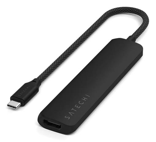 Satechi 6-in-1 USB-C Slim Multiport -sovitin, musta