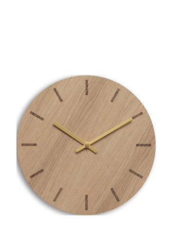 Hemverk - Light Oak Seinäkello 28 cm Vaalea tammi/Kulta