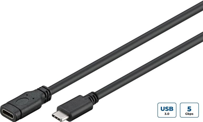 Microconnect USB3.1CC1EX USB cable USB 3.2 Gen 1 (3.1 Gen 1) 1 m USB C Black – kuva 2/2