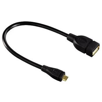 Hama USB 2.0 Adapter Cable USB cable 0.15 m USB A Micro-USB B 0.48 Gbit/s Black