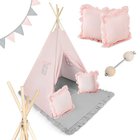Lasten teltta tiipii Nukido, NK-406, pinkki, 116x116x165cm