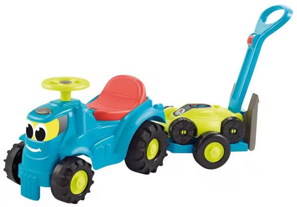 Ecoiffier Tractor with Trailer and Lawn Mower, Ulkolelut