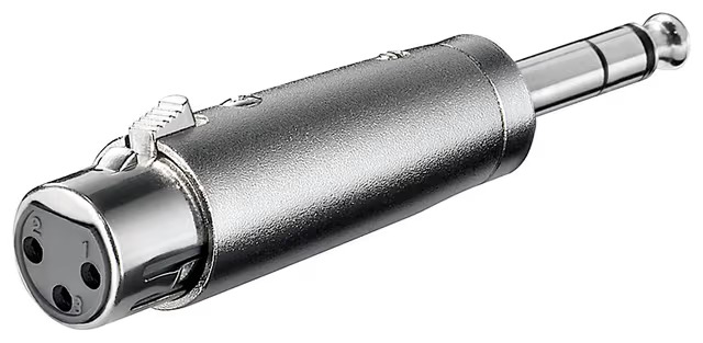 Pro XLR Adapter 3pin XLR F - Jack m