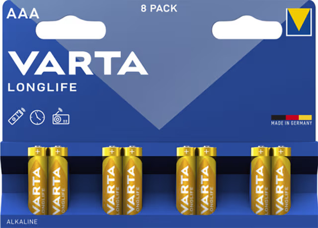Varta â€“ Longlife AAA 8 Pack (B) (4103101418)