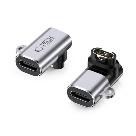 Tech-Protect Ultraboost USB-C Angle Adapter for Garmin Watch - Grey – kuva 2/2