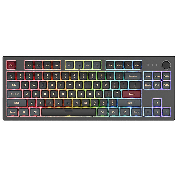 Montech MKey MK87DR Darkness -mekaaninen pelinäppäimistö, Gateron G Pro 2.0, tumma