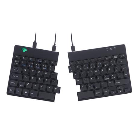 R-Go Split Break -ergonominen näppäimistö, musta – kuva 2/2