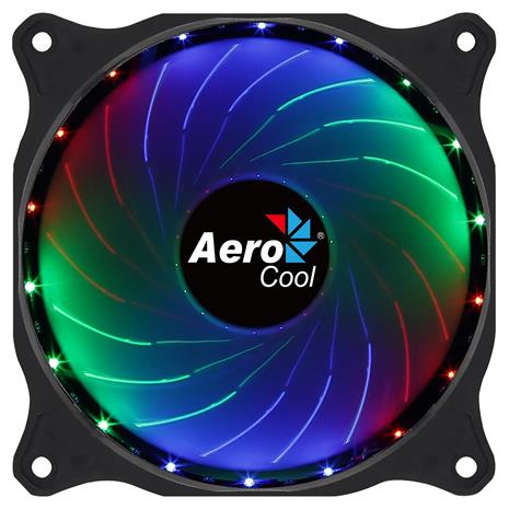 Aerocool COSMO12FRGB PC Fan 12cm LED RGB Molex Connector Silent Black