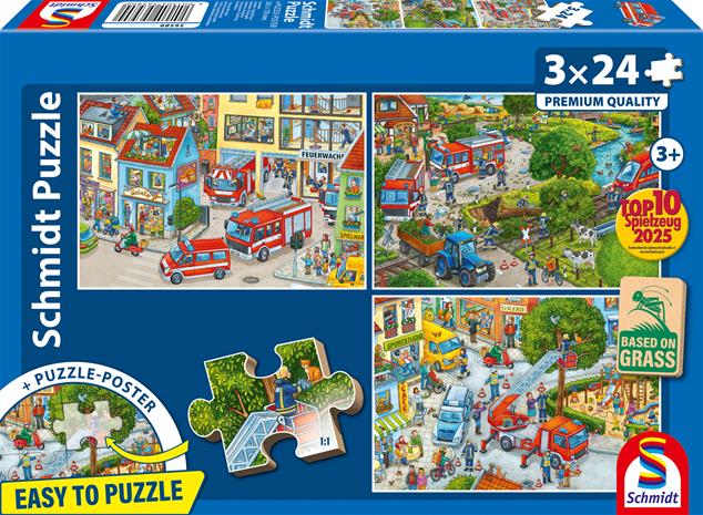 Palokunta Lasten Palapeli 3 X 24 Palaa Schmidt – kuva 2/3