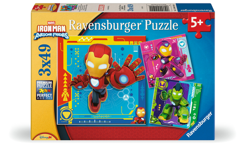Ravensburger Iron Man & His Awesome Friends, 3x 49pc
