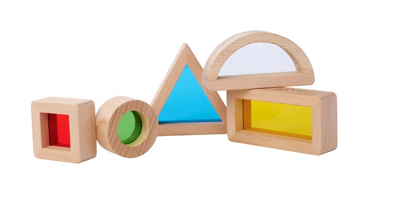 Puinen muotopalapeli Eichhorn Montessori, 5 osaa.