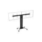 Vision VFM-F50T cart - motorised - for 2 flat panels - matte black - Max 80 kg - recommended for 86"