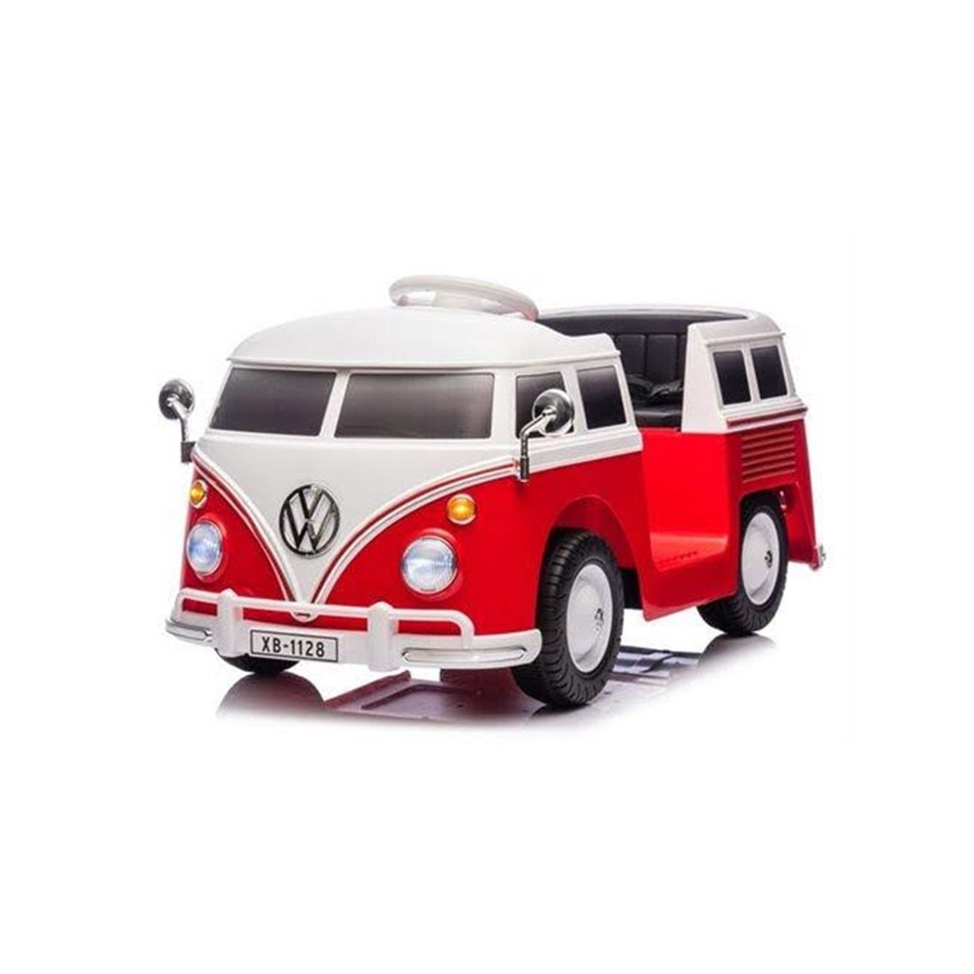 VW T1 12V Ride-On Vehicle with Leather Seat