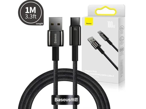 Baseus Tungsten Gold Cable USB to USB-C 100W 1m