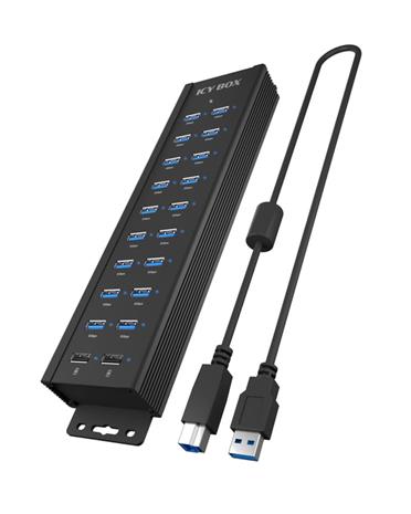 ICY BOX IB-HUB1720-U3 Black
