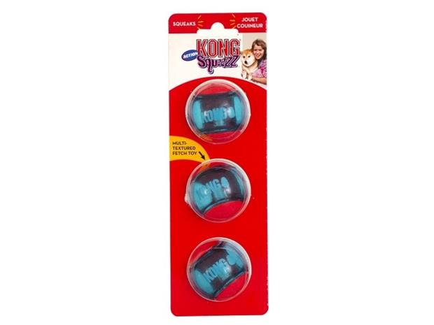Kong Squeezz Action Boll Small 3-Pack