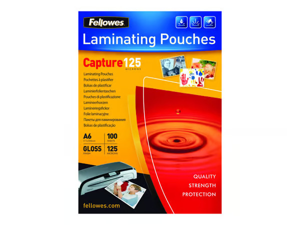 FELLOWES LAMINATING POUCH A6 125MIC (5307201) – kuva 3/5
