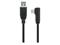 Pro USB-C™ to USB A 3.0 cable 90° black 2m – kuva 4