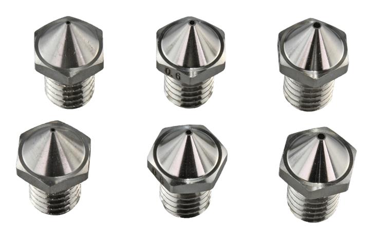 Flashforge Creator 3 Pro / Creator 4 Steel Nozzle Set - 0.4/0.6/0.8 Mm - 6-pack