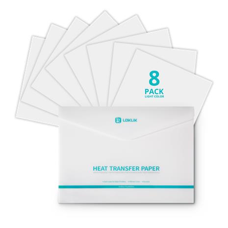 Loklik Heat Transfer Paper Sheet - Light - 8-pack