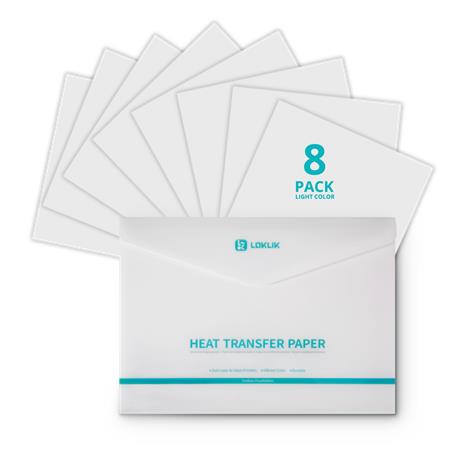 Loklik Heat Transfer Paper Sheet - Dark - 8-pack