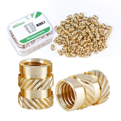 Mintion M3 X 5,7mm X 4,6mm Threaded Insert Set - 100 Pcs – kuva 2/2