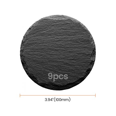 Algolaser Round Slate Coaster (9 Pcs)