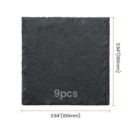 Algolaser Square Slate Coaster (9 Pcs)