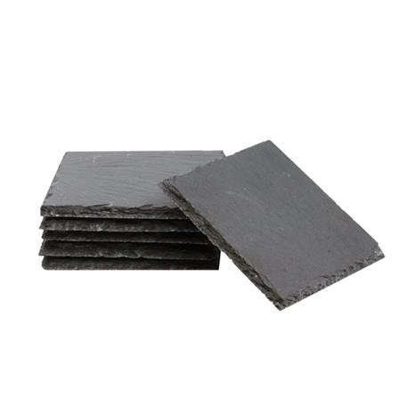 Laserpecker Stone Slate Coasters Square Black(6 Pcs)