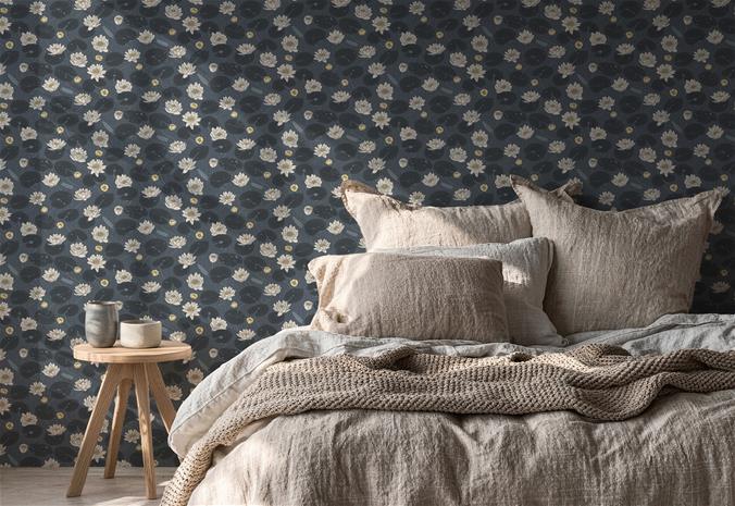 White Lotus Blue - 1035701-02 Tapetti
