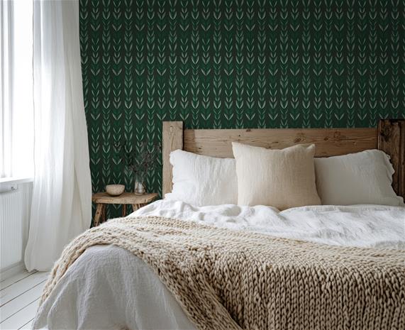 Isak Dark Green - 1045901-01 Tapetti