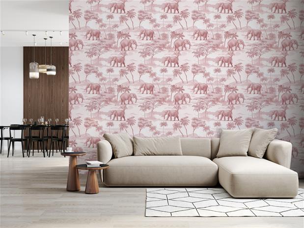 Jungle Walk Pink - 1077801-01 Tapetti