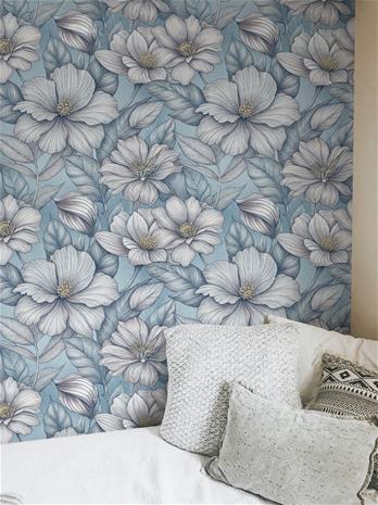 Virpi Blue - 1106101-03 Tapetti