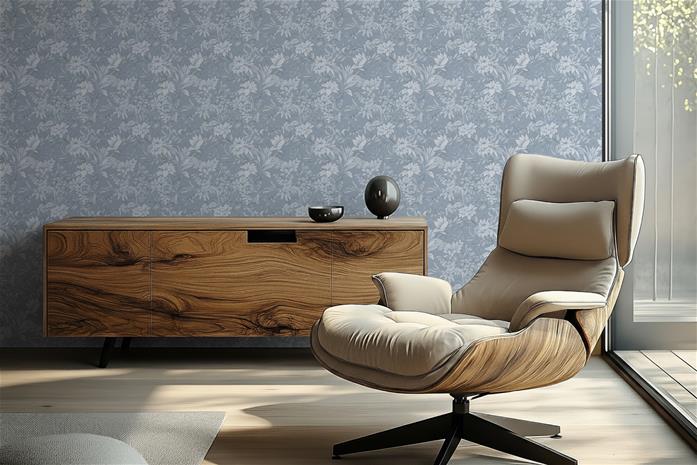 May Dark Light Blue - 1007102-06 Tapetti