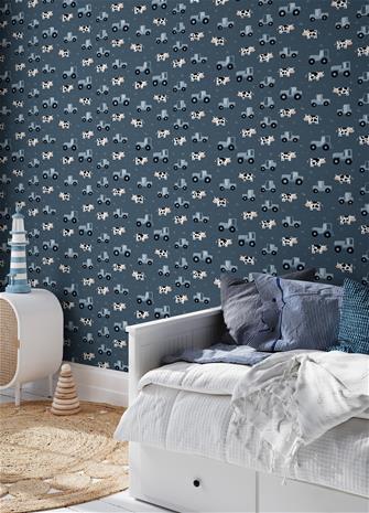 Nisse Dark Blue - 1093201-03 Tapetti