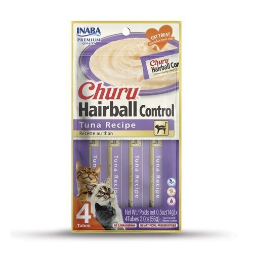 Inaba Churu Hairball, tonnikala, 4 x 14 g