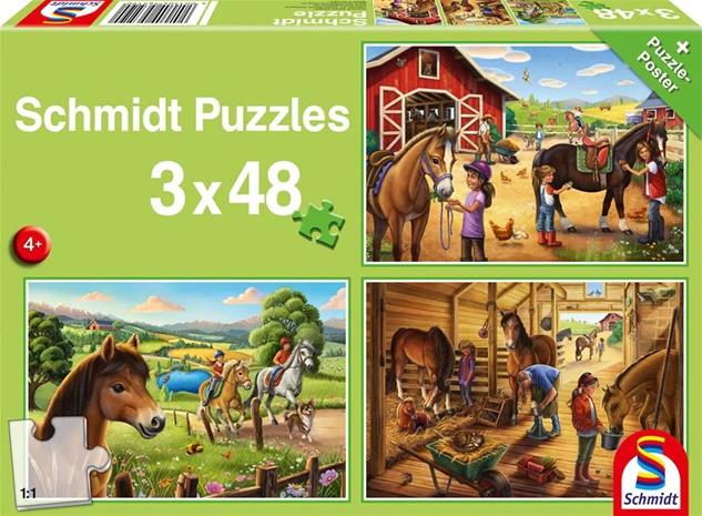 Palapeli Suosikkihevoseni 3x48 palaa, Schmidt